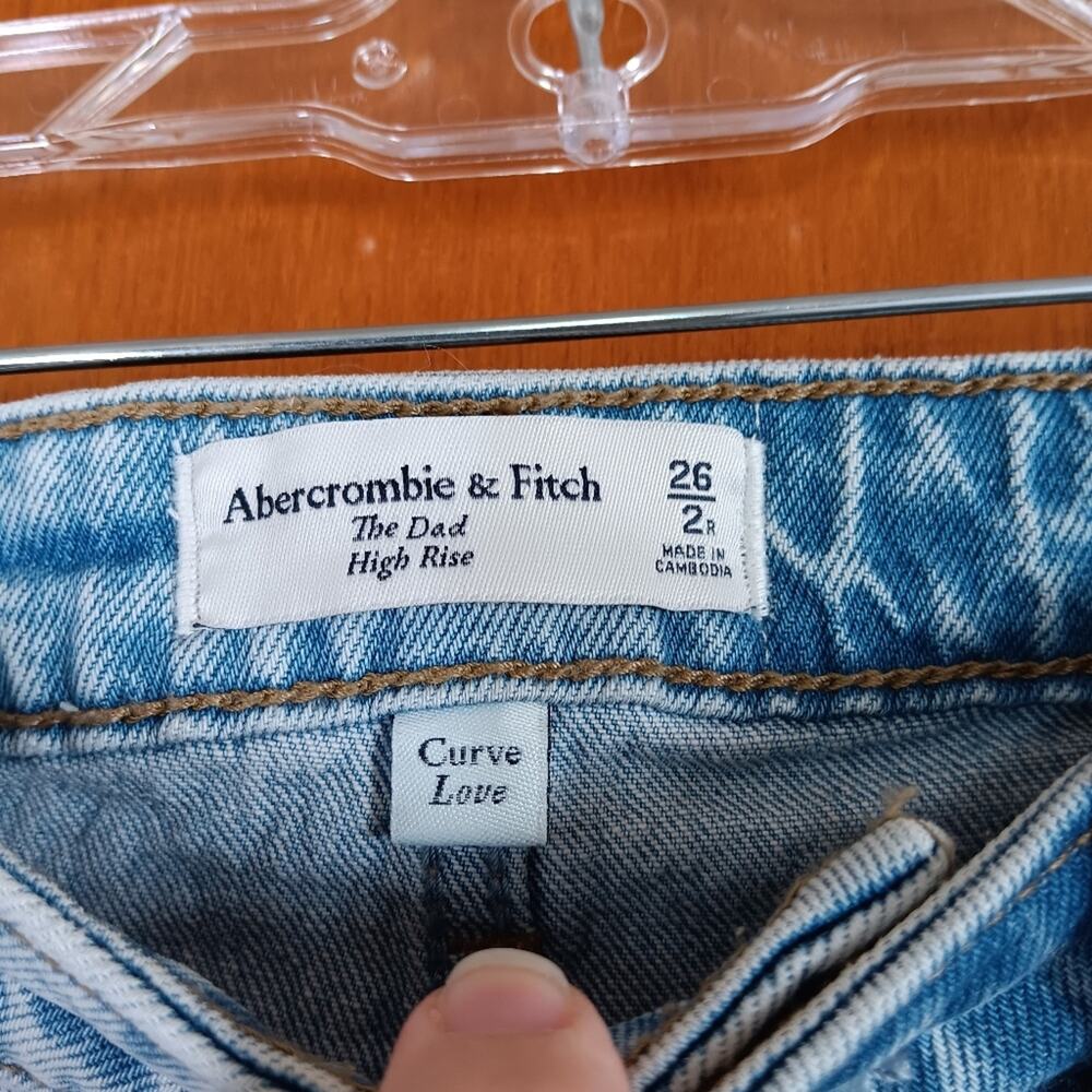 Abercrombie & Fitch The Dad High Rise Curve Love Jeans size 26 - Picture 4 of 6